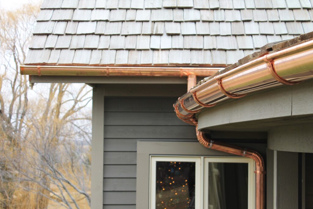 half round copper gutters